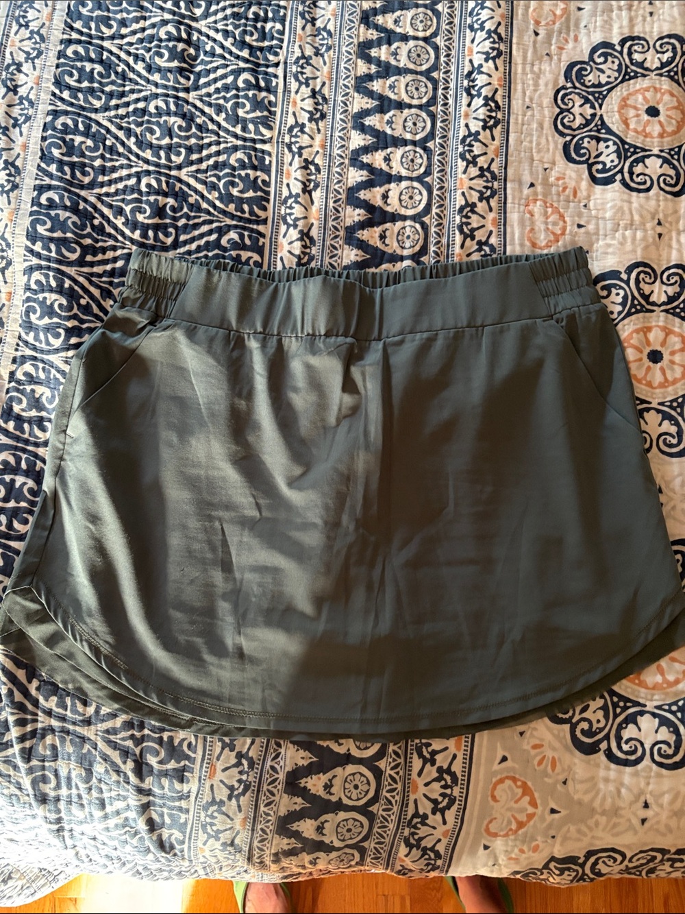 RBX Olive Green Athletic Skort with Elastic Waistband